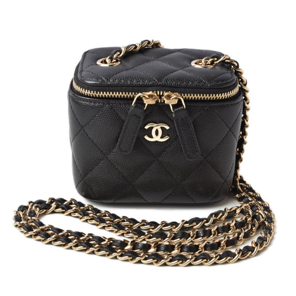 Chanel Small Vanity Case Shoulder Bag Black